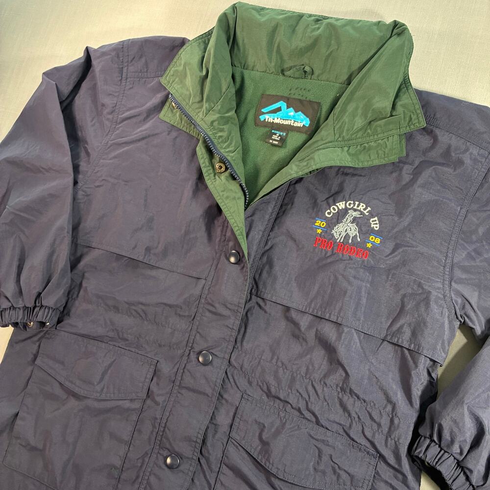 Vintage Tri-Mountain Cowgirl Up Pro Rodeo Hooded Windbreaker Jacket Women’s M